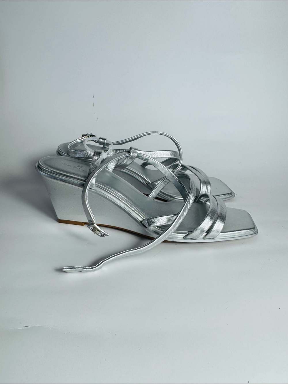 Caslon Silver Strappy Wedge Sandals